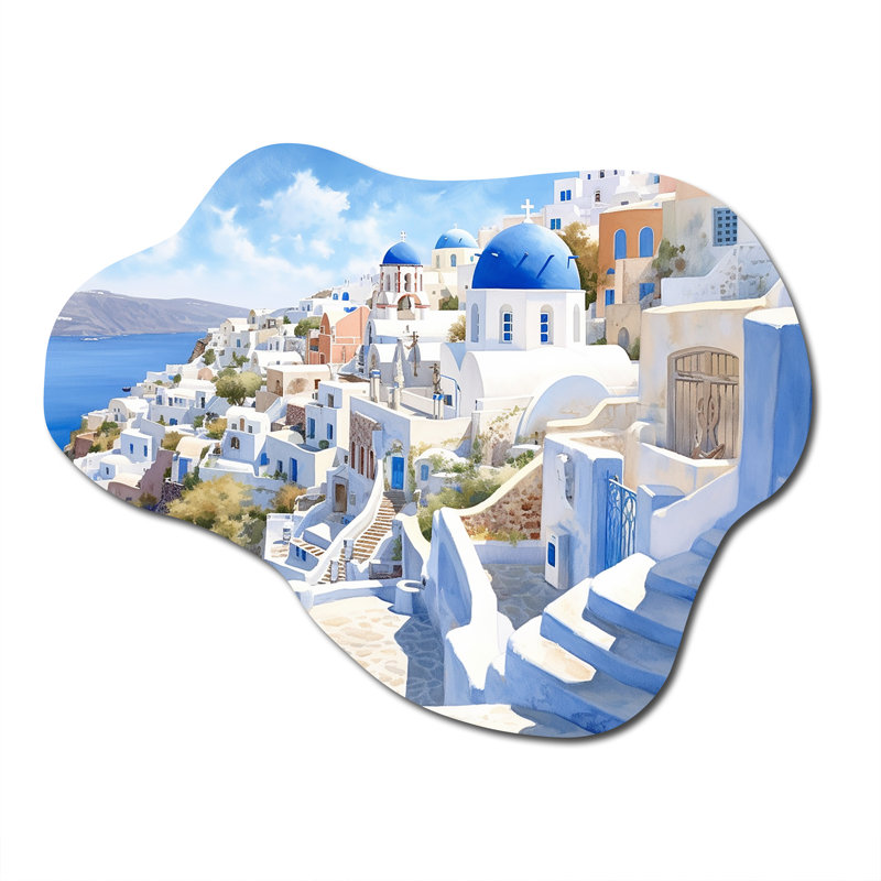 Nicollet - Grèce asymétrique, décoration murale sculpture en métal nuage, H 27 po x l 35 po