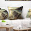 Coussin de style rétro seascape coucher de soleil à la plage-29460427-29488329