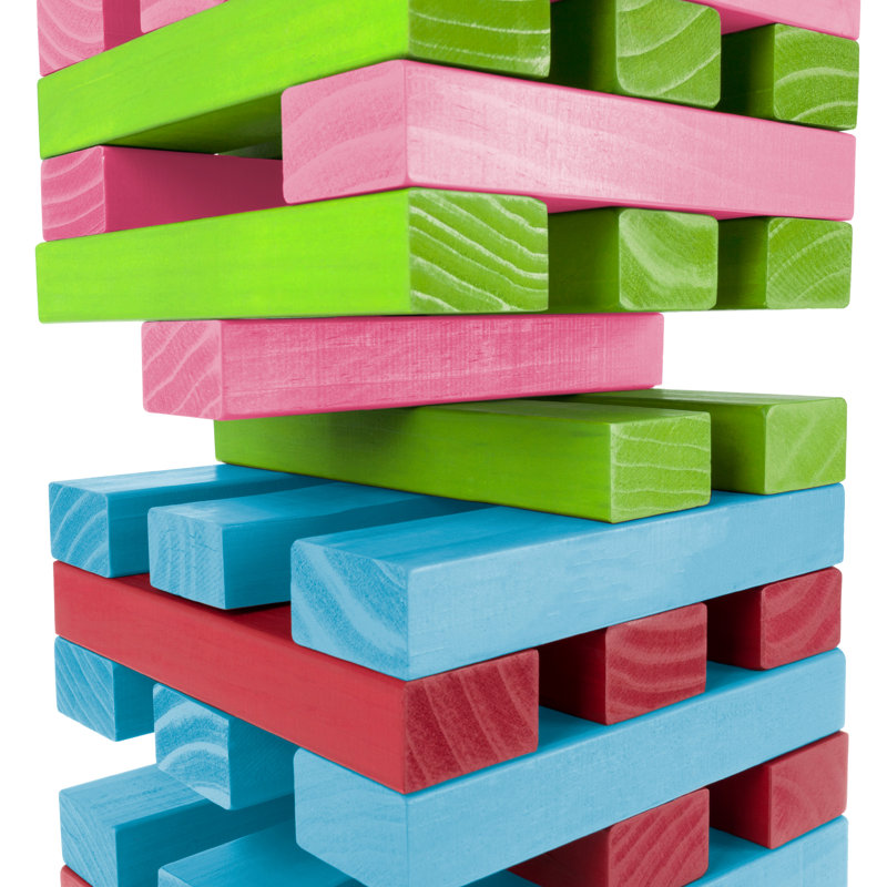Hey! Play! 8 Player Wood Stacking Game