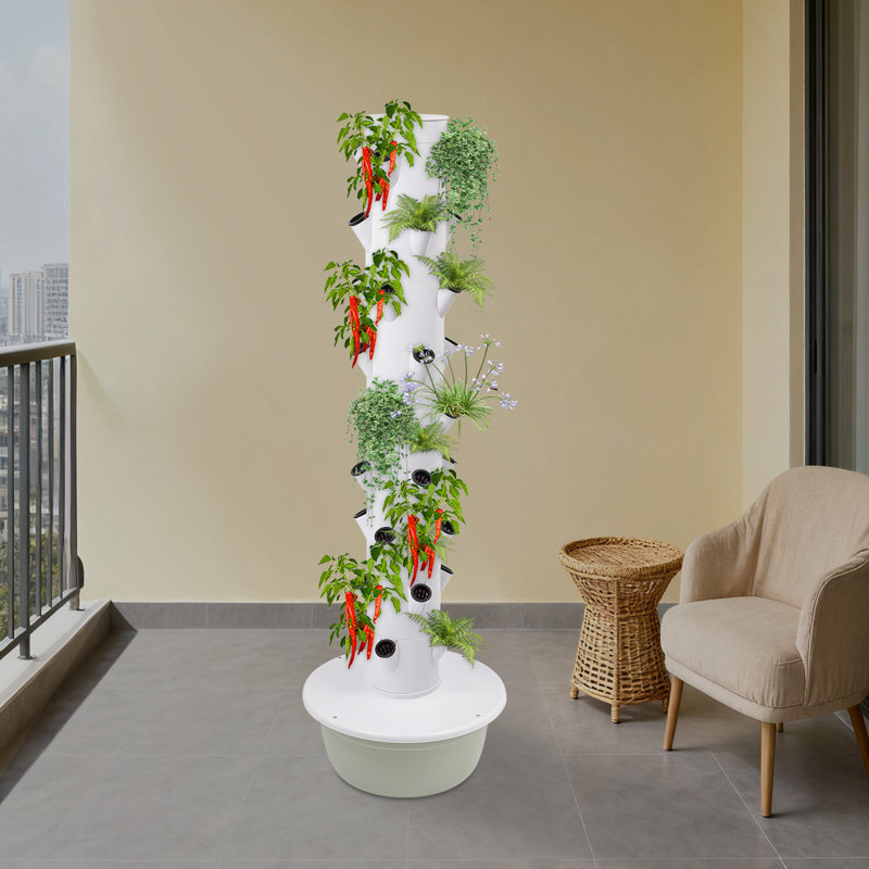 9-Tier 36-Plant Spots Hydroponic Indoor Vertical Garden Kit, Green