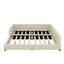 Lit plateforme tapissier grand et simple TG, lit mère et enfant, similicuir-946847351