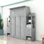 Murphy Bed Wall Bed with Shelves, Drawers and LED Lights-96227677-123407981
