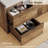 40" Entryway Shoe Storage Bench With Cushion Seating, Rustic Wood Shoe Bench With Drawers and Adjustable Shelf-1896305776