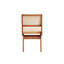 Chaise d'appoint en rotin et finition naturelle Velentina (excluant la table)