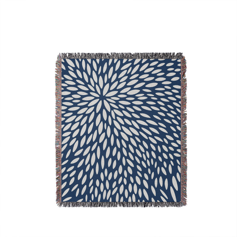 Jeté en coton Addy, Blue, 50x60