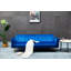 Canapé-lit polyvalent bleu foncé avec assise et sommeil confortables, parfait pour les espaces compacts et les chambres d'amis.