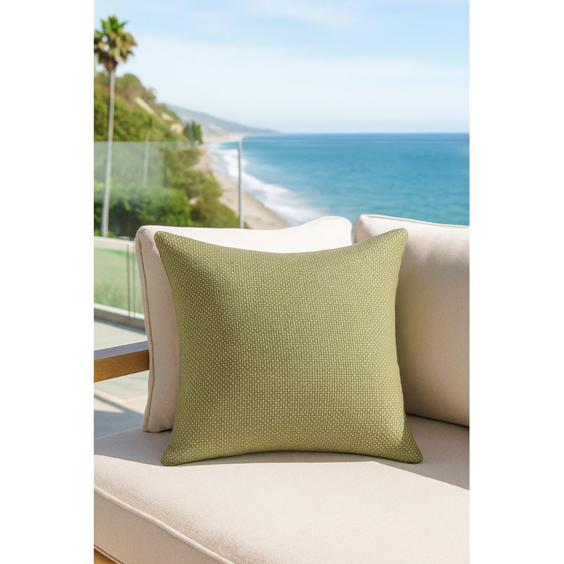 Outdoor Living Pillow Cover, Pure Green, Square 24", Polyester