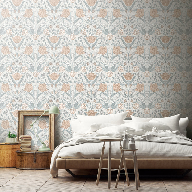 Bryanna 10.05m x 53cm Matte Wallpaper Roll, Grey