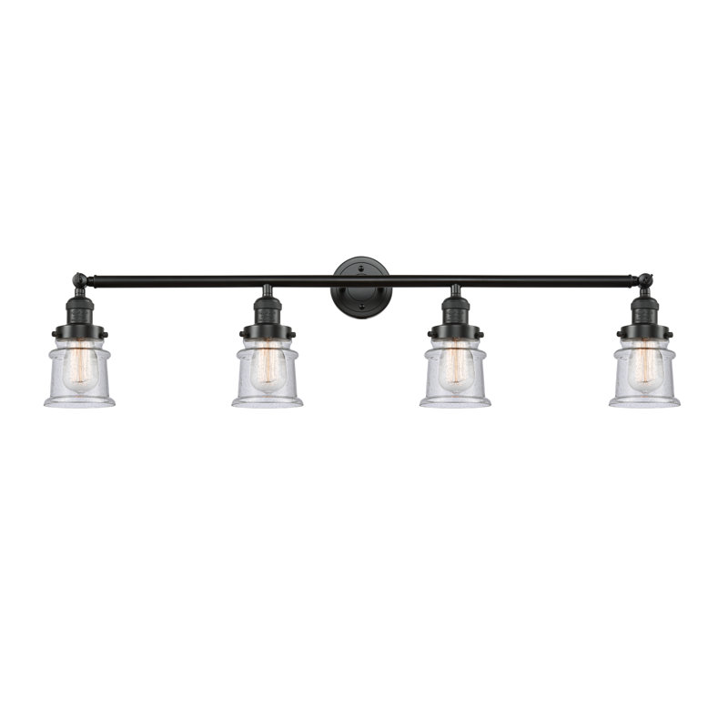 Alexandira 4 - Light Dimmable Vanity Light, 60 Watt Vintage Incandescent Bulb, Seedy, Satin Gold