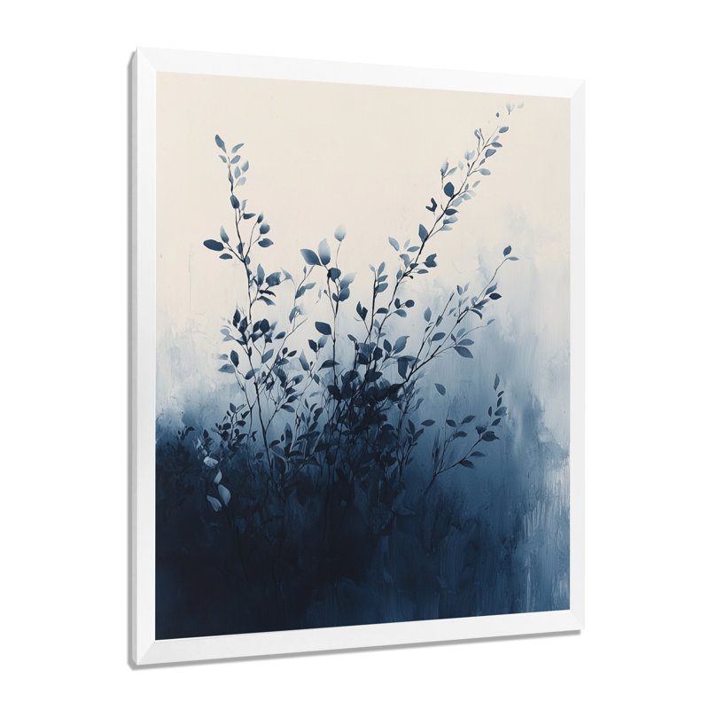 Caravelle - art mural floral, H 20 po x l 12 po, Reproduction encadrée d'une seule photo, Blanc