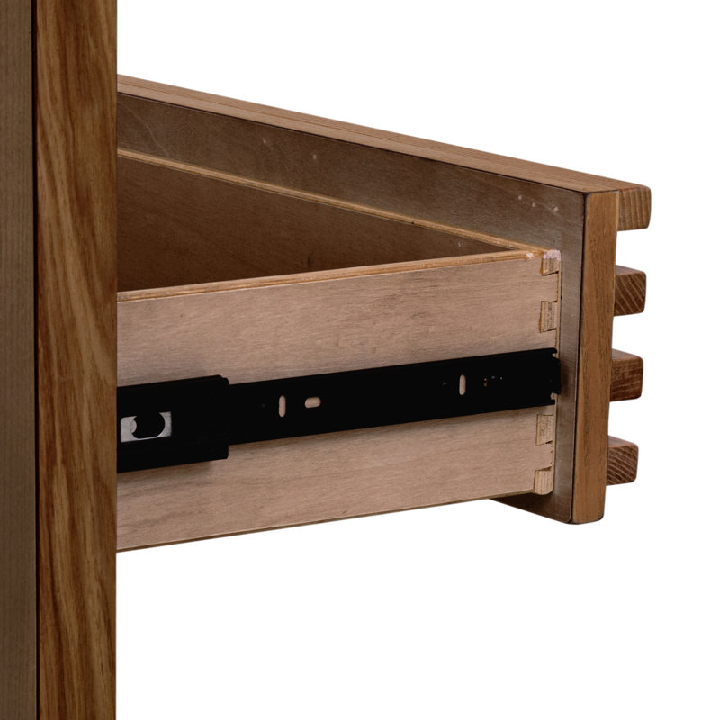 Table de chevet finlandaise en bois massif, Noyer