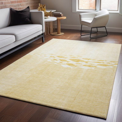Premium Machine Washable Cerrito Gold Rug