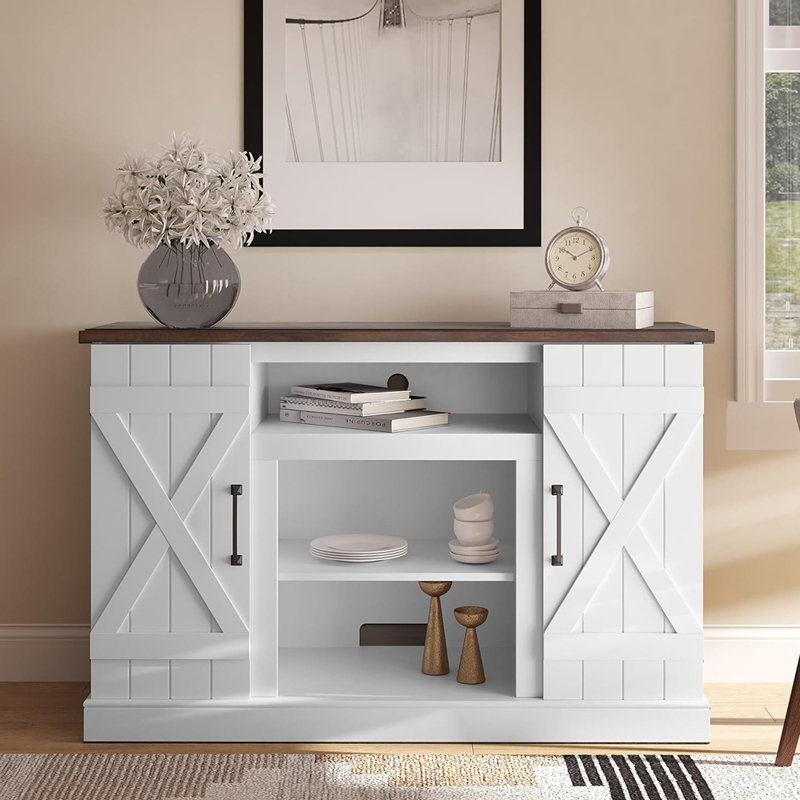 Pennsville 47" W TV Stand Media Console, White