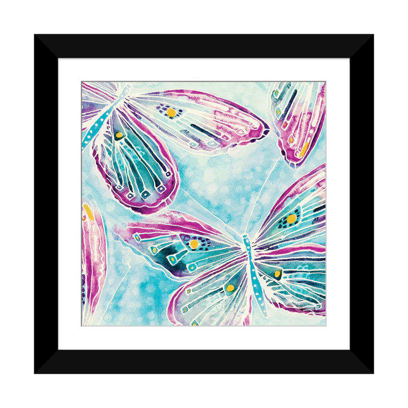 «Butterfly Wonder» par Sara Franklin, impression sur toile tendue sur châssis, H 24 po x l 24 po x P 1 po, Blanc