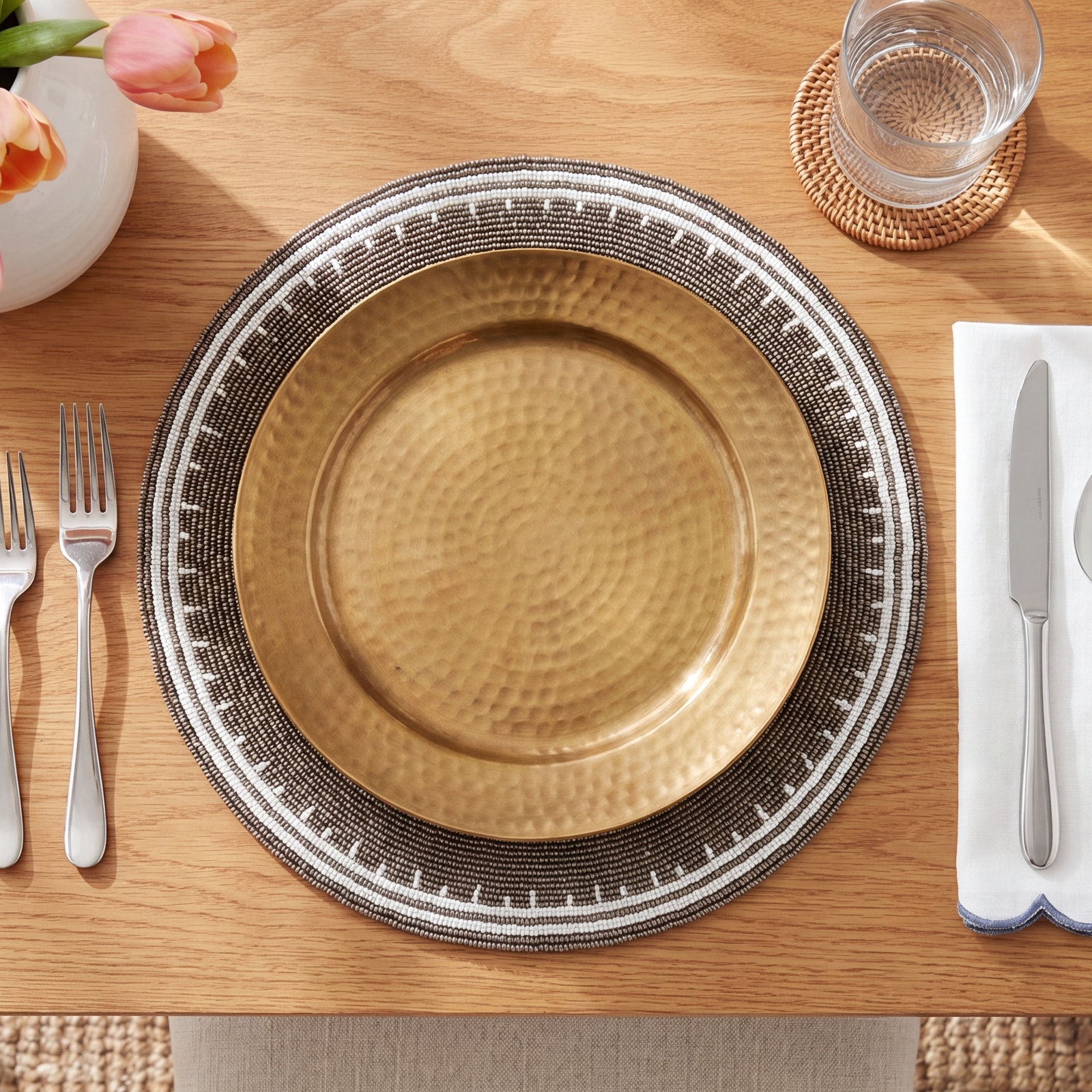 Kalila Collection Kalila Placemat, Pewter