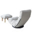 Chaise inclinable multifonctionnelle avec rembourrage en lin pour plus de confort Dortoir réglable - Lin confortable, structure en métal