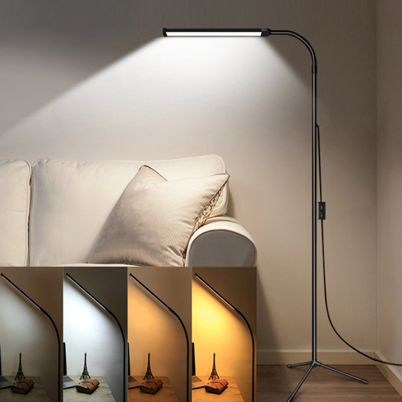 Hanka 70.8'' Brushed Nickel LED Task Floor Lamp