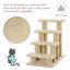 Escalier pour chat avec tapis à griffes à 4 niveaux 25 po PawHut, beige