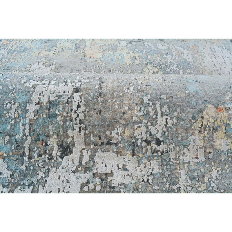 Hand Knotted Area Rug, Rectangle 4' x 6'