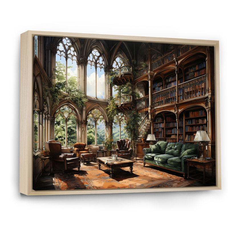 Art contemporain, bibliothèques, Haven I, H 30 po x l 40 po x P 1,5 po, Cadre naturel flottant