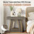Modern 2-Tier Nightstand With Trapezoid Base, Wood-Grain Finish Bedside Table-327362066