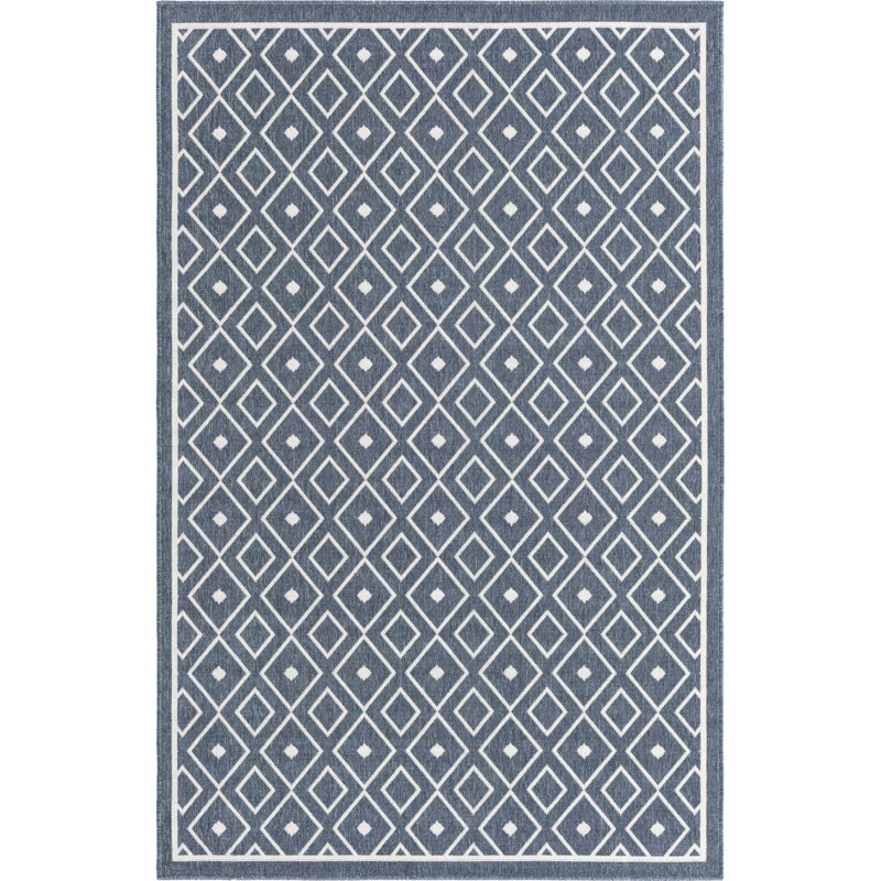 Geometric Indoor / Outdoor Rug, Rectangle 5'3" x 8'
