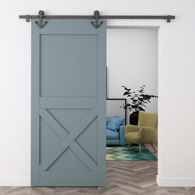 Mast Double Door Barn Door Hardware Kit Standard Double