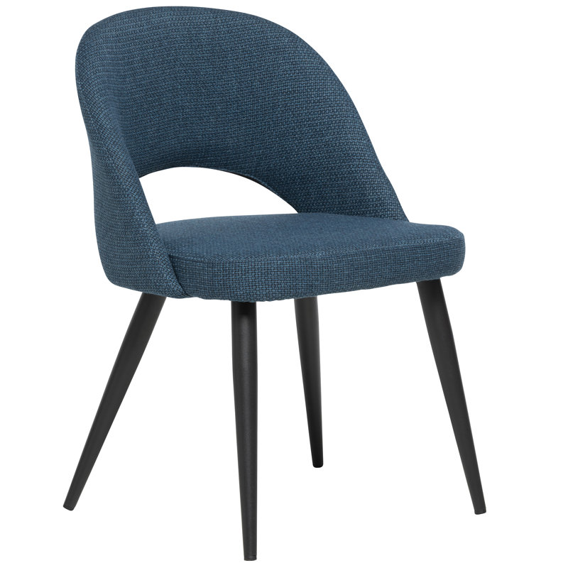Chaise d'appoint en tissu Albeiro, Noir, Gingembre