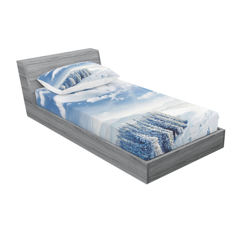 Microfiber Sheet Set, Twin Sheet Set with Fitted Sheet
