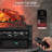 Shrum 26" WiFi Infrared Quartz Electric Fireplace with Sound Crackling, Realistic Pinewood Logs, Timer, 1500W-796741660