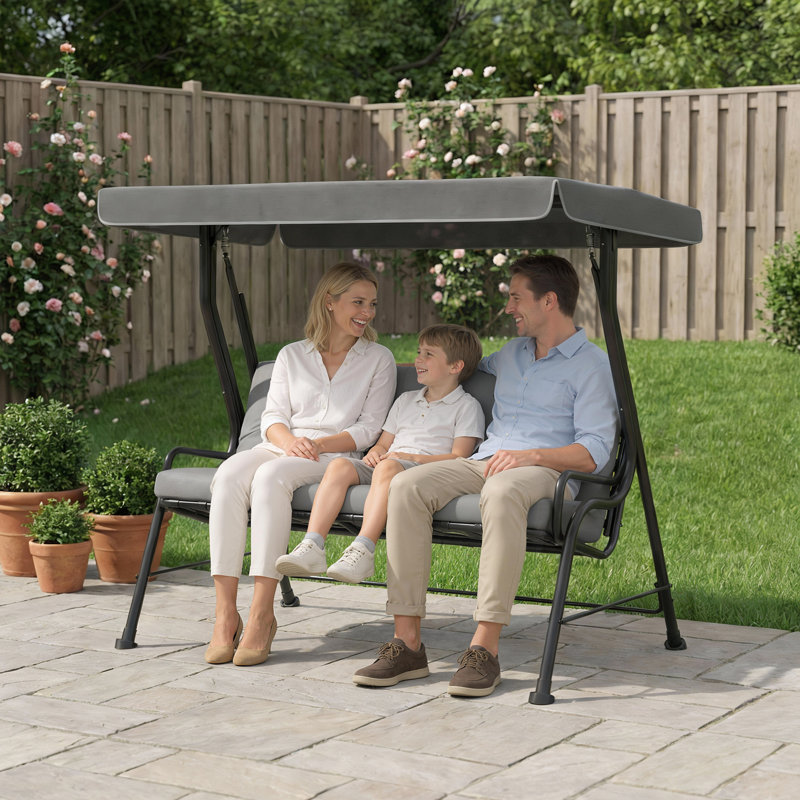 3 Person Porch Swing with Canopy