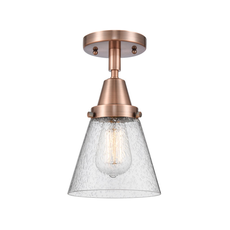 Plafonnier en verre, Ampoule non incluse, Oui, Cuivre antique
