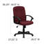 Mid-Back Fabric Executive Swivel Office Chair with Nylon Arms-2086739750