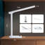 Lampe de bureau à DEL réglable à 360 °, port de charge USB, 5 modes d'éclairage et luminosité à intensité variable, lampe de chevet pour lire, bricoler, travailler, étudier (blanc)-1708815848
