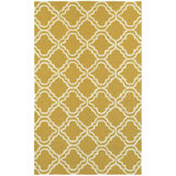 Atrium Geometric Hand-Hooked Gold/Ivory Area Rug