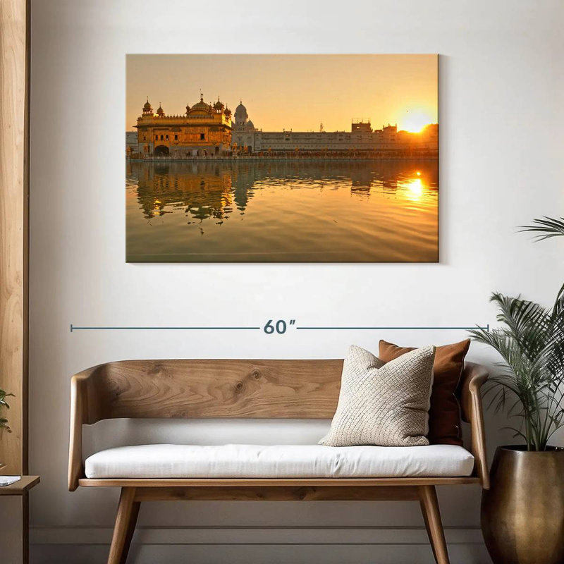 Temple d'or Adella Punjab, H 30 po x l 45 po