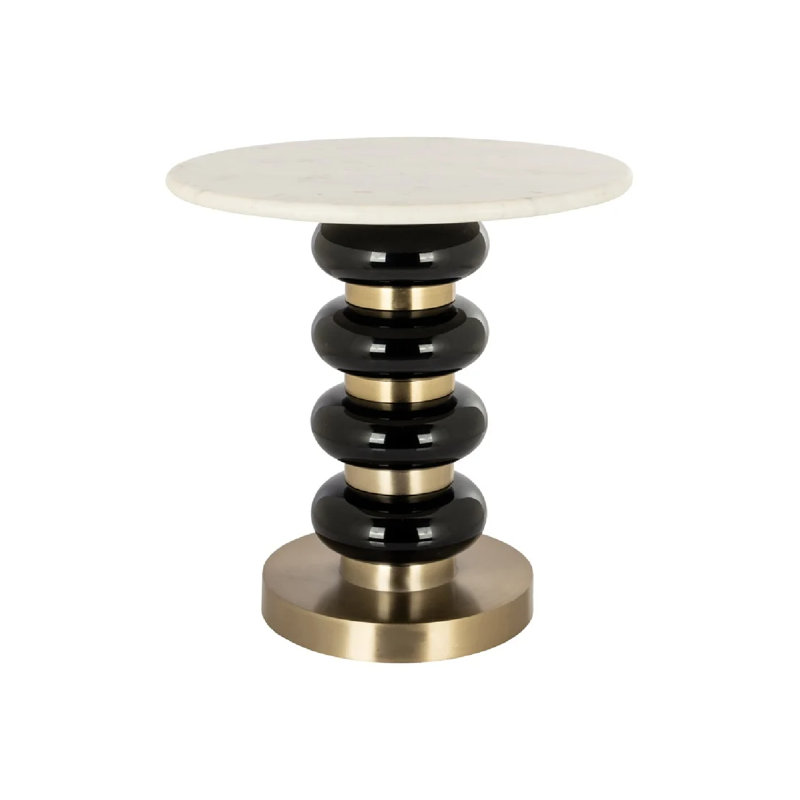 Table de bout en marbre, Noir
