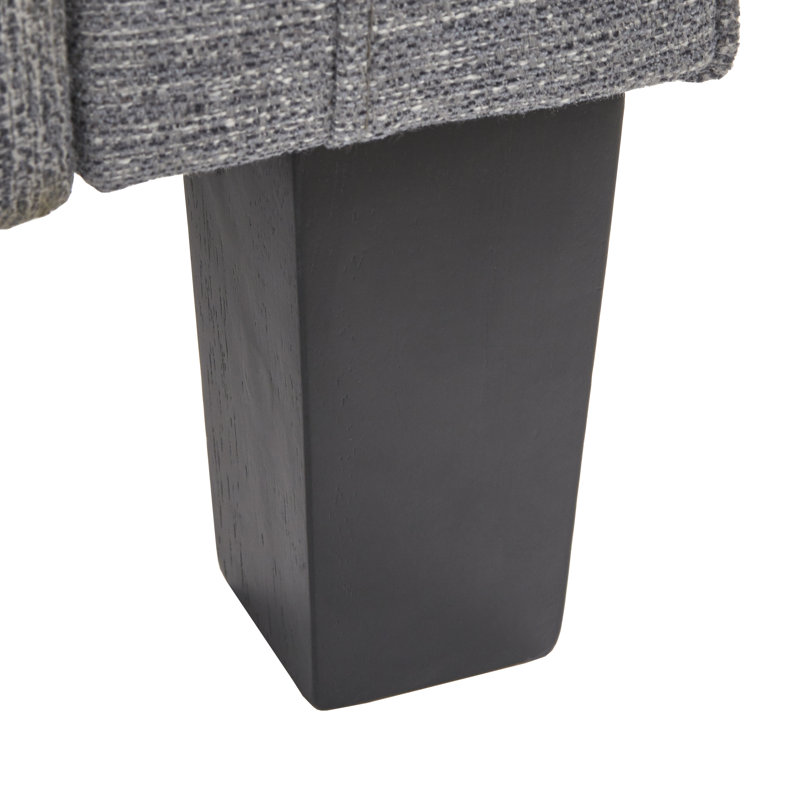 Fauteuil demi-tonneau de 34,5 po Nester, Velours gris