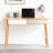 Solid Wood Computer Desk - 47'' Large Size Office Desk With 2 Drawers, Modern Simple Style PC Table With Gap Design For Home Office, Work, Student, Study, Makeup Workstation (Beech)