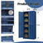 Armoire de cuisine bleue de 70,8 po de hauteur avec portes et tablettes réglables pour le salon, la chambre à coucher et la salle à manger, l 15,8 po x l 31,5 po x H 70,8 po-250963300