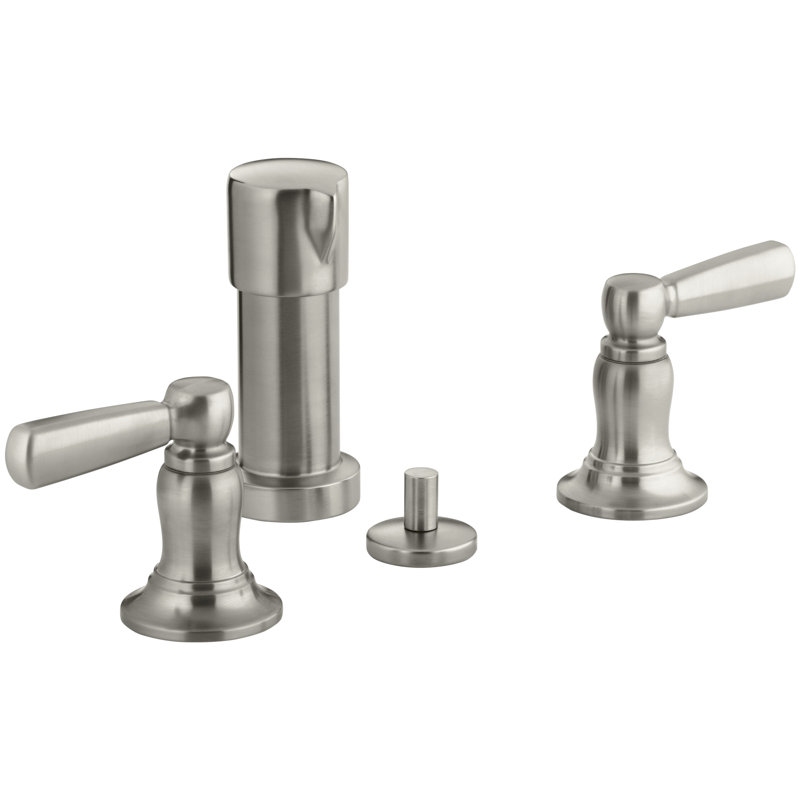 Bancroft Vertical Spray Bidet Faucet with Lever Handles, Vibrant Brushed Nickel
