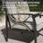Set Of 2  All-Weather Metal Armchairs, Black Frame With Gray Cushions-98676419-98676418