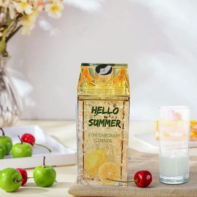 Water Bottle Milk Carton Water Bottle Transparent Milk Bottle Portable Plastic Transparent Bottle Water Bottle Milk Carton Water Bottle Transparent Milk Bottle Portable Plastic Transparent Bottle