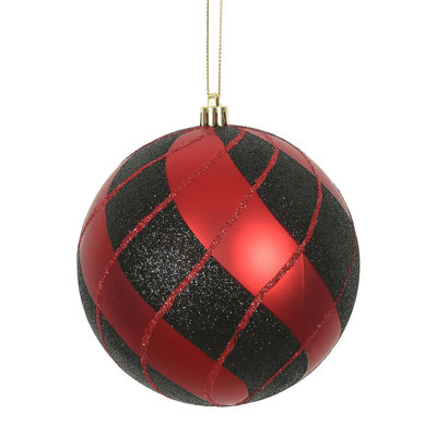 4.75'' Plaid Ball Ornament