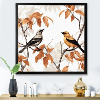 «Brown Birds On Trees I», reproduction d'art sur toile