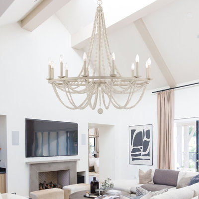 Lustre en forme de bougie de style bougie en acier à 12 lumières Knaack certifié UL