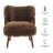 Zerra Faux Shearling Accent Armchair In Brown-712407430