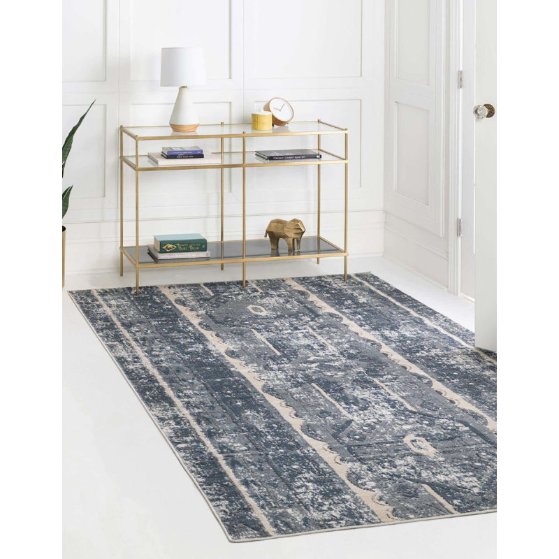 Tapis transitionnel de couleur tropicale Dunmyer, Rectangle 5 pi x 8 pi