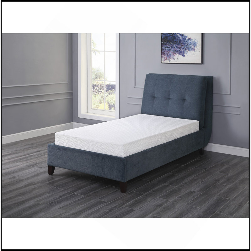 Twin Size Bed Mattress Gel-Infused Memory Foam Mattress, Firm, White, Mattress In A Box, 6"