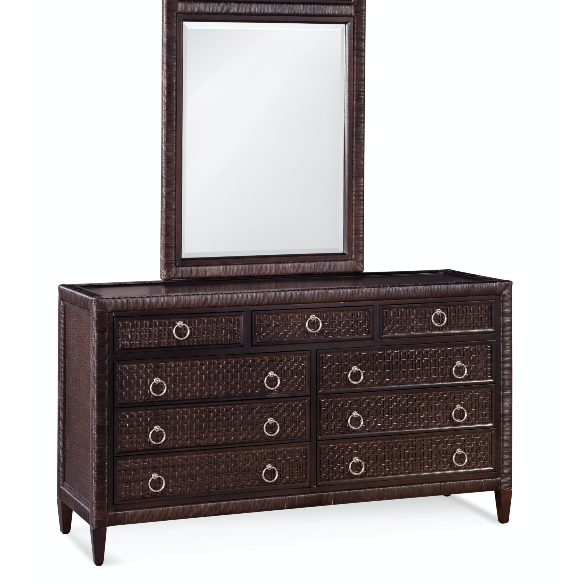 Monterey Rattan Flat Mirror, Java